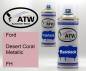 Preview: Ford, Desert Coral Metallic, FH: 400ml Sprühdose + 400ml Klarlack - Set, von ATW Autoteile West.